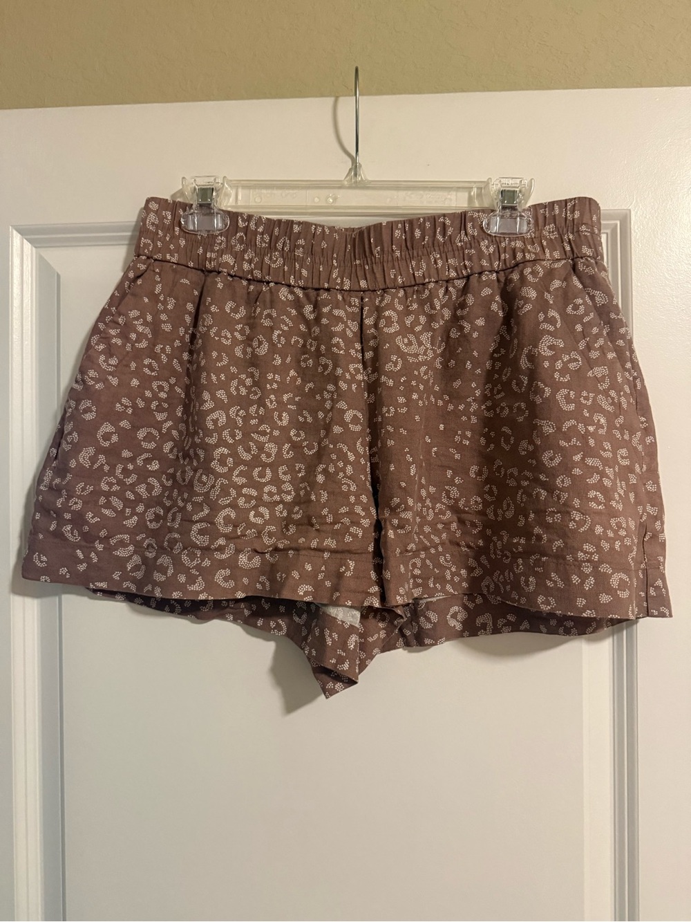 a new day Taupe Printed High-Waist Casual Shorts
